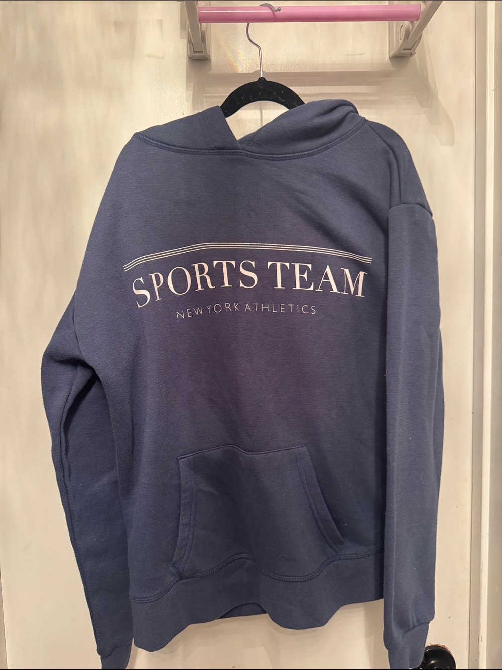 Primark Navy Blue "Sports Team" Hooded Sweatshirt